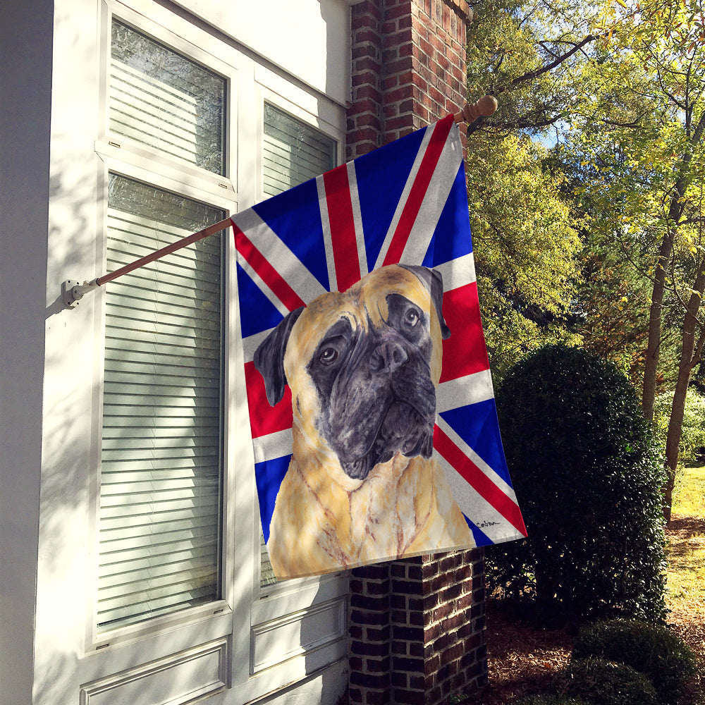 Mastiff with English Union Jack British Flag House Flag 28x40 Porch Sleeve Pole Decorative Outside Yard Banner Artwork Wall Hanging, Polyester
