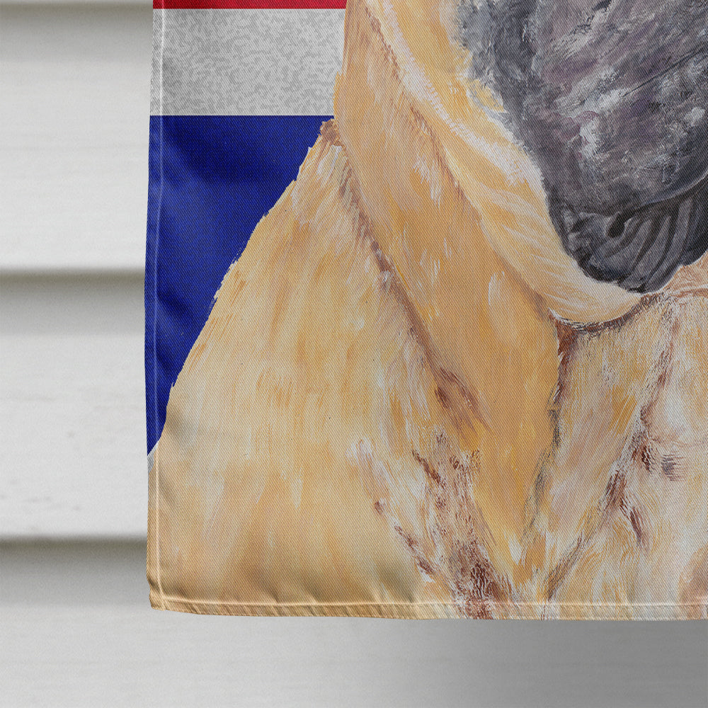 Mastiff with English Union Jack British Flag House Flag 28x40 Porch Sleeve Pole Decorative Outside Yard Banner Artwork Wall Hanging, Polyester
