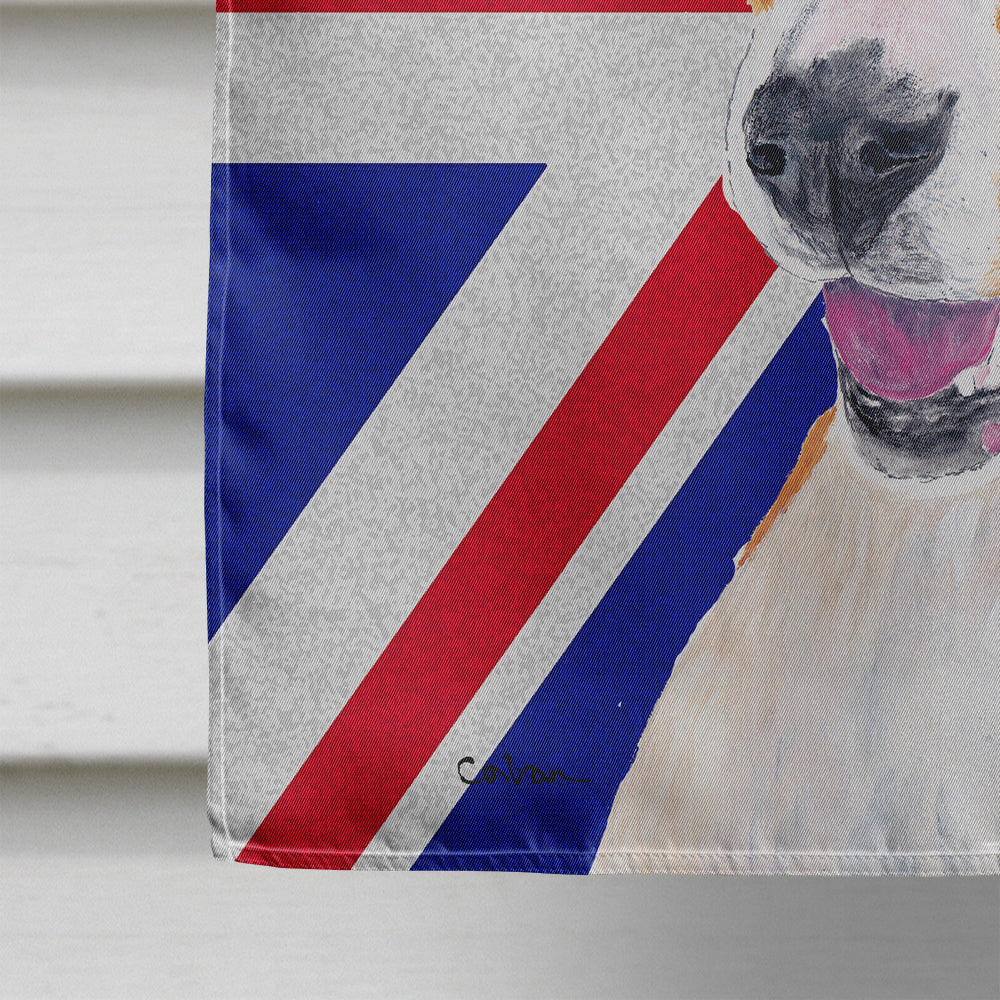 Basenji with English Union Jack British Flag House Flag 28x40 Porch Sleeve Pole Decorative Outside Yard Banner Artwork Wall Hanging, Polyester