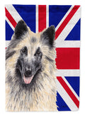 Belgian Tervuren with English Union Jack British Flag House Flag 28x40 Porch Sleeve Pole Decorative Outside Yard Banner Artwork Wall Hanging, Polyester