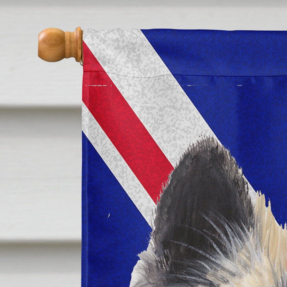 Belgian Tervuren with English Union Jack British Flag House Flag 28x40 Porch Sleeve Pole Decorative Outside Yard Banner Artwork Wall Hanging, Polyester