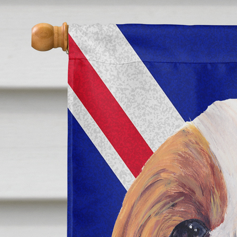 Cavalier Spaniel with English Union Jack British Flag House Flag 28x40 Porch Sleeve Pole Decorative Outside Yard Banner Artwork Wall Hanging, Polyester
