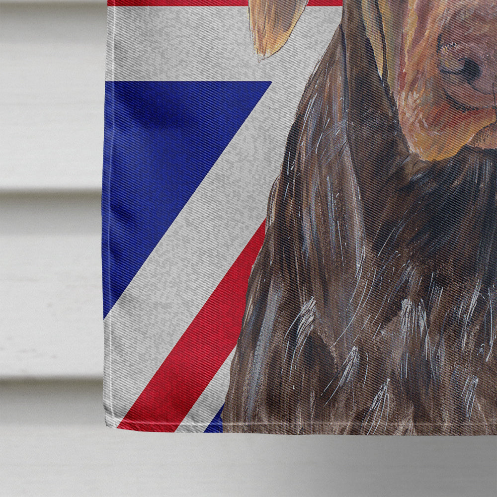 German Shorthaired Pointer with English Union Jack British Flag House Flag 28x40 Porch Sleeve Pole Decorative Outside Yard Banner Artwork Wall Hanging, Polyester
