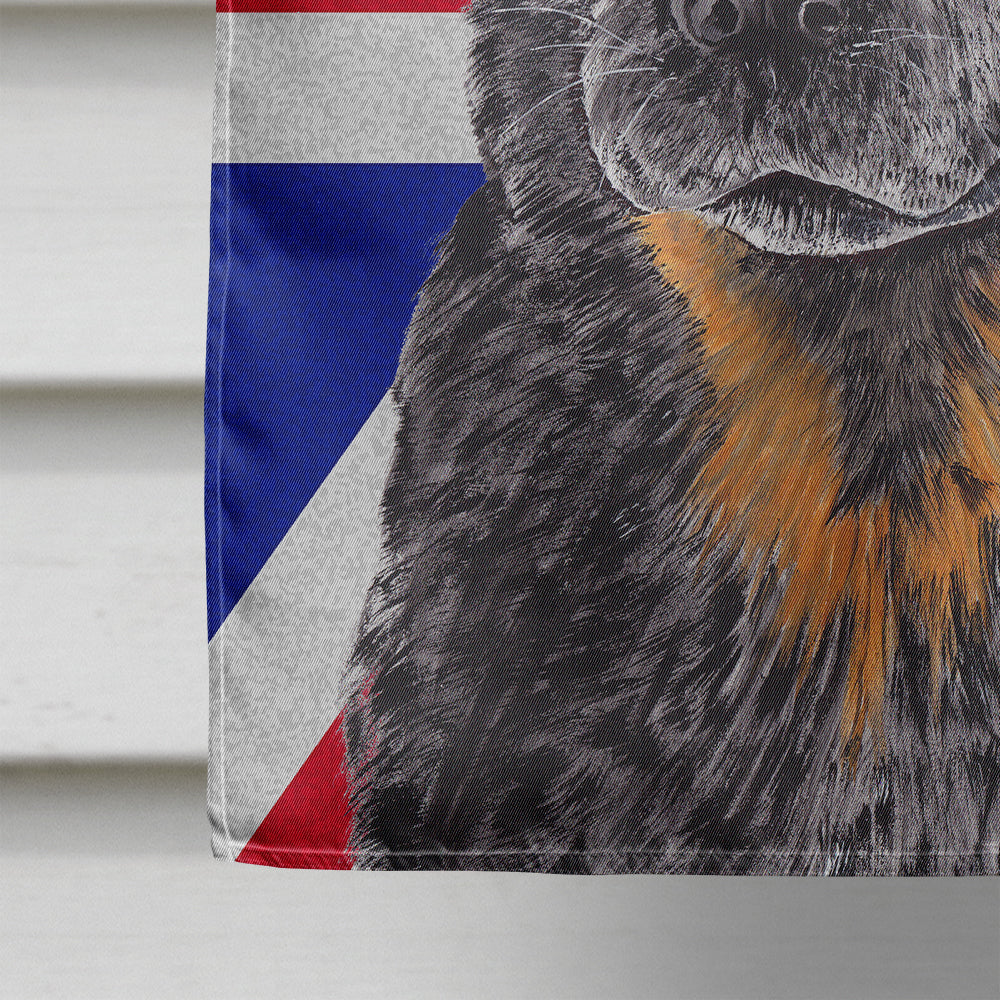 Australian Cattle Dog with English Union Jack British Flag House Flag 28x40 Porch Sleeve Pole Decorative Outside Yard Banner Artwork Wall Hanging, Polyester