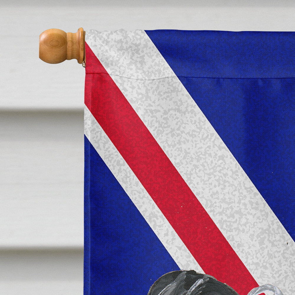 Chinese Crested with English Union Jack British Flag House Flag 28x40 Porch Sleeve Pole Decorative Outside Yard Banner Artwork Wall Hanging, Polyester
