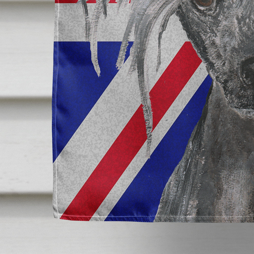 Chinese Crested with English Union Jack British Flag House Flag 28x40 Porch Sleeve Pole Decorative Outside Yard Banner Artwork Wall Hanging, Polyester