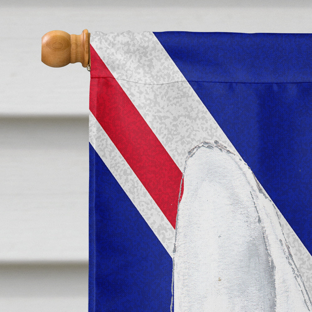 Bull Terrier with English Union Jack British Flag House Flag 28x40 Porch Sleeve Pole Decorative Outside Yard Banner Artwork Wall Hanging, Polyester