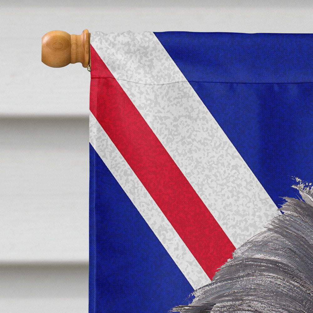 Brussels Griffon with English Union Jack British Flag House Flag 28x40 Porch Sleeve Pole Decorative Outside Yard Banner Artwork Wall Hanging, Polyester