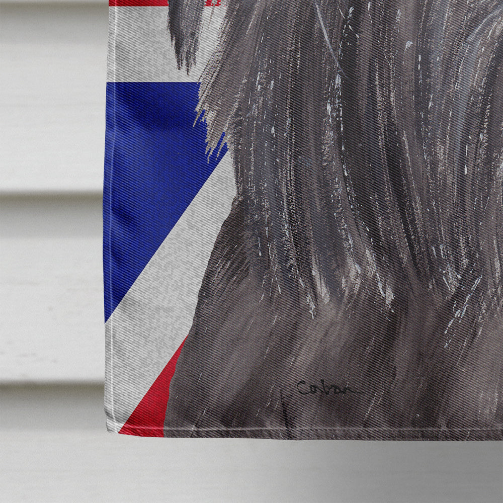 Brussels Griffon with English Union Jack British Flag House Flag 28x40 Porch Sleeve Pole Decorative Outside Yard Banner Artwork Wall Hanging, Polyester
