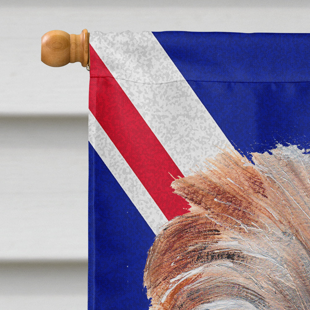 Norfolk Terrier with English Union Jack British Flag House Flag 28x40 Porch Sleeve Pole Decorative Outside Yard Banner Artwork Wall Hanging, Polyester