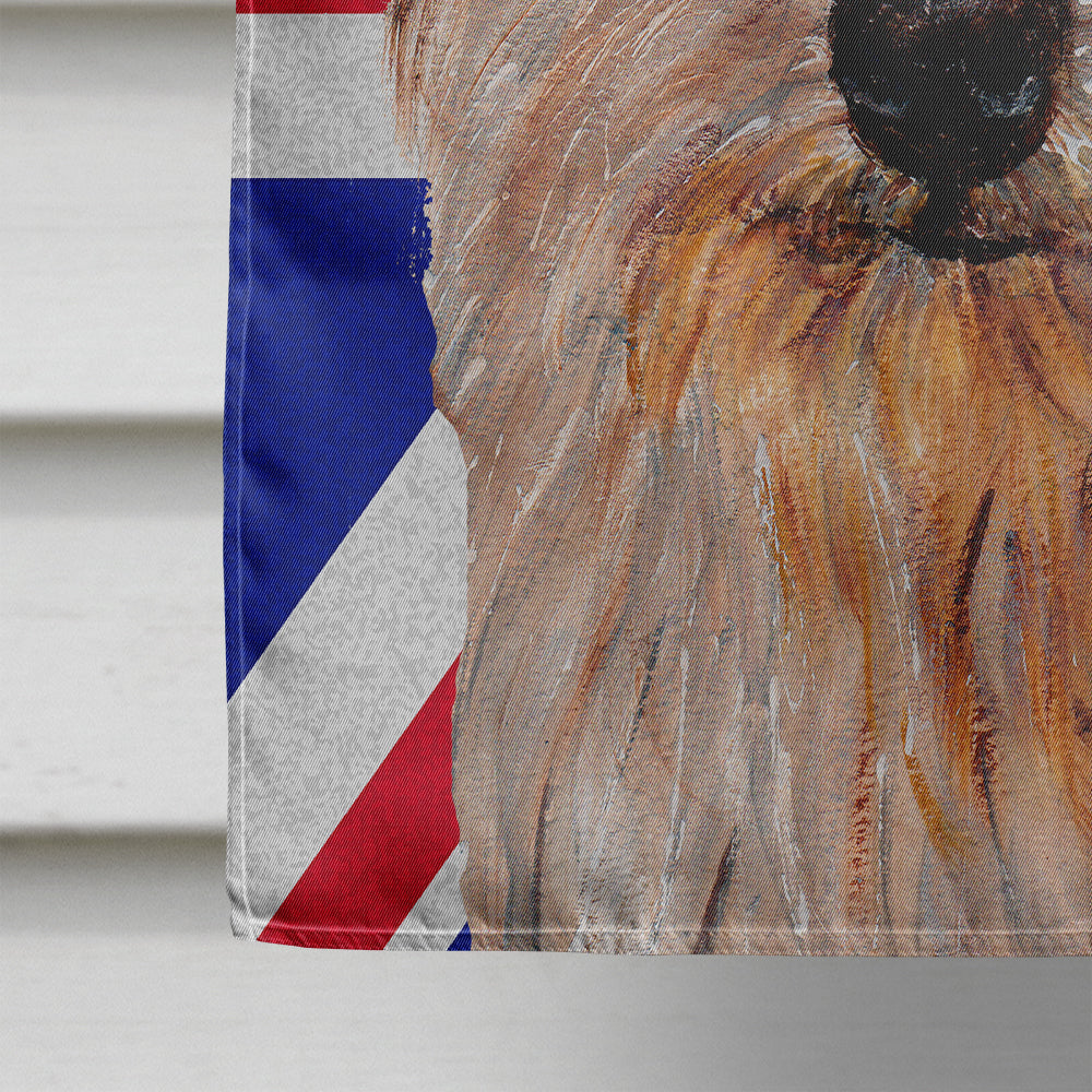 Norfolk Terrier with English Union Jack British Flag House Flag 28x40 Porch Sleeve Pole Decorative Outside Yard Banner Artwork Wall Hanging, Polyester