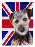 Norfolk Terrier Puppy with English Union Jack British Flag House Flag 28x40 Porch Sleeve Pole Decorative Outside Yard Banner Artwork Wall Hanging, Polyester