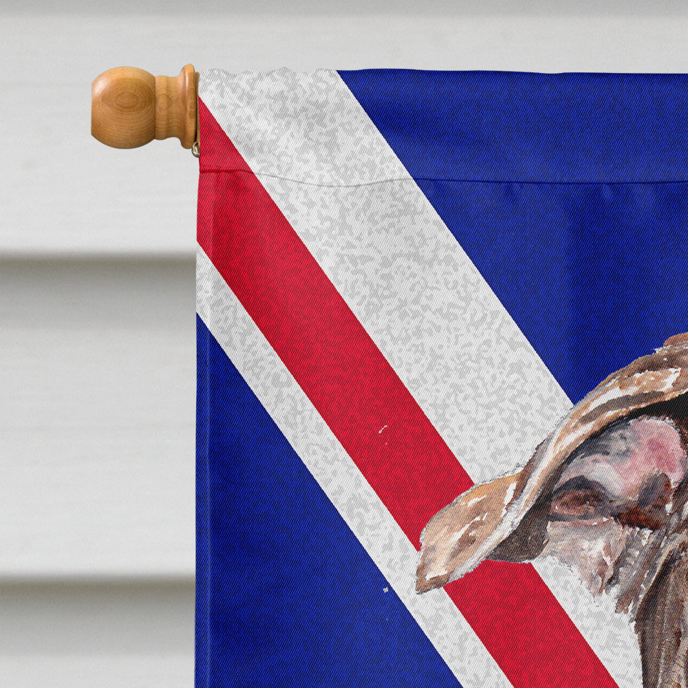 Staffordshire Bull Terrier Staffie with English Union Jack British Flag House Flag 28x40 Porch Sleeve Pole Decorative Outside Yard Banner Artwork Wall Hanging, Polyester