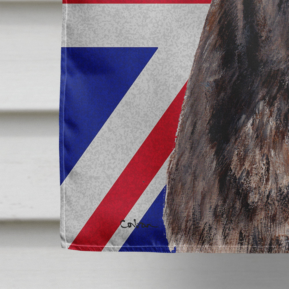 Staffordshire Bull Terrier Staffie with English Union Jack British Flag House Flag 28x40 Porch Sleeve Pole Decorative Outside Yard Banner Artwork Wall Hanging, Polyester