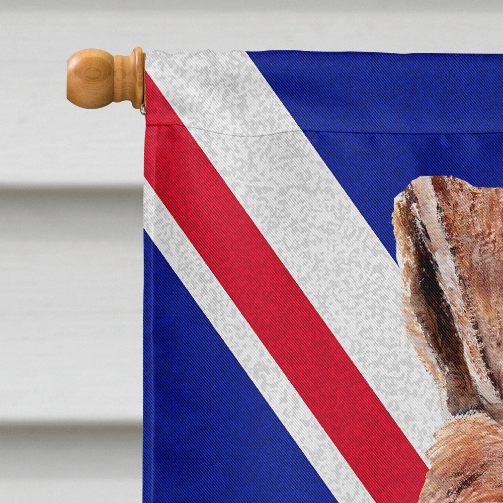 Wire Fox Terrier with English Union Jack British Flag House Flag 28x40 Porch Sleeve Pole Decorative Outside Yard Banner Artwork Wall Hanging, Polyester