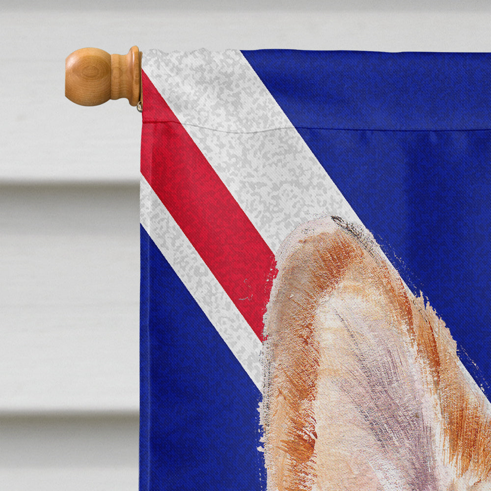 Cardigan Corgi with English Union Jack British Flag House Flag 28x40 Porch Sleeve Pole Decorative Outside Yard Banner Artwork Wall Hanging, Polyester