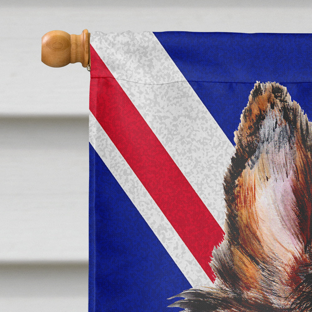 Collie with English Union Jack British Flag House Flag 28x40 Porch Sleeve Pole Decorative Outside Yard Banner Artwork Wall Hanging, Polyester