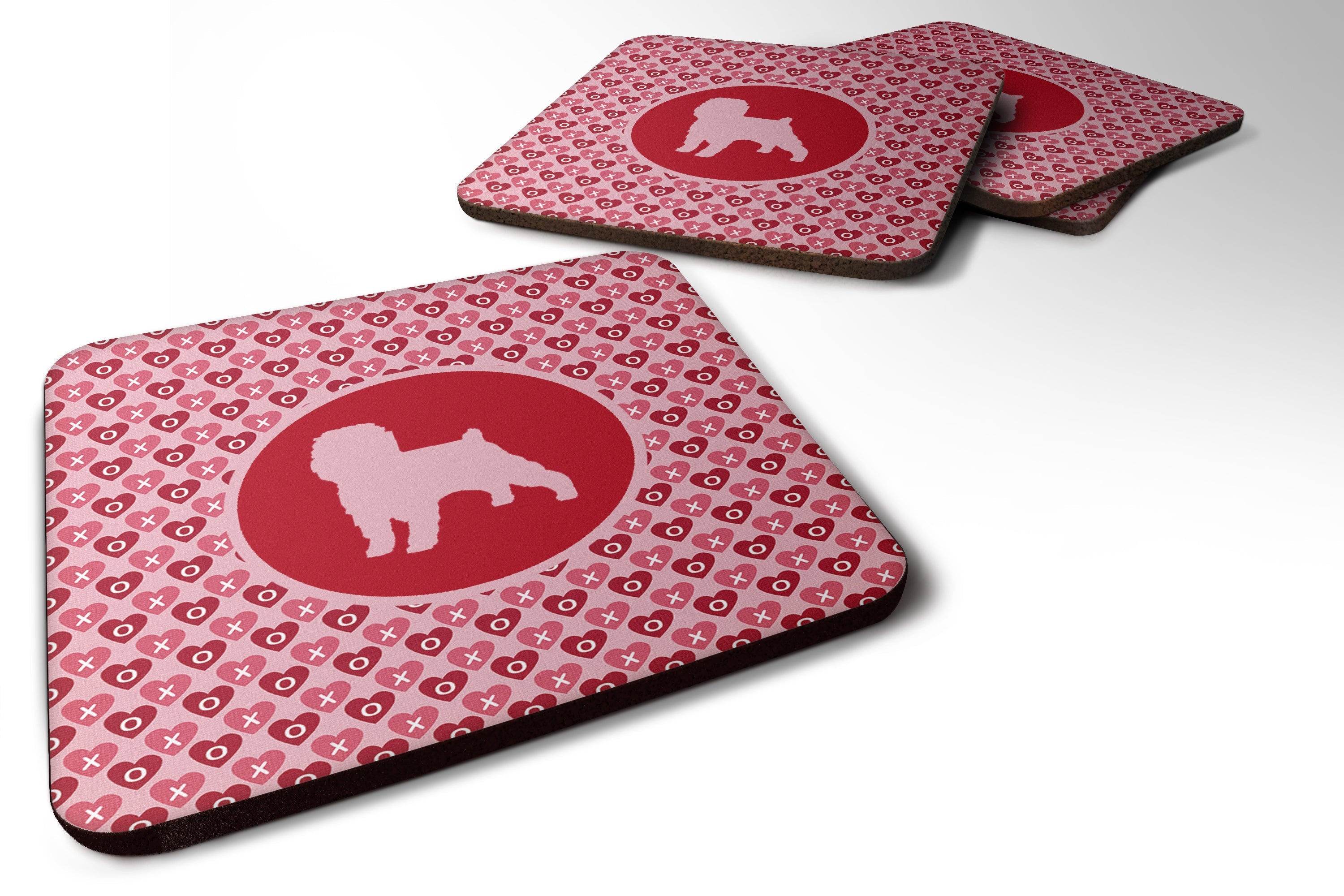 Foam Coasters Set of 4 Cup Coasters for Indoor Outdoor, Tabletop Protection, Anti Slip, Mouse pad Material