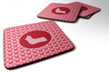Foam Coasters Set of 4 Cup Coasters for Indoor Outdoor, Tabletop Protection, Anti Slip, Mouse pad Material