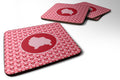 Foam Coasters Set of 4 Cup Coasters for Indoor Outdoor, Tabletop Protection, Anti Slip, Mouse pad Material