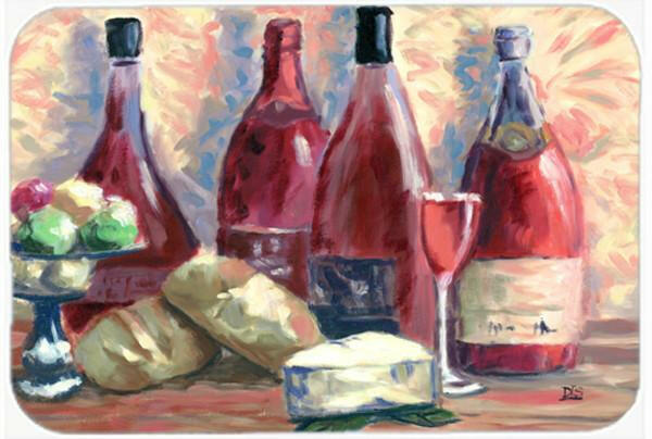 Wine and Cheese by David Smith Cutting Board Tempered Glass Kitchen Cutting Surface, Heat Resistant Chopping, Non-Slip Feet, Food Prep & Serving