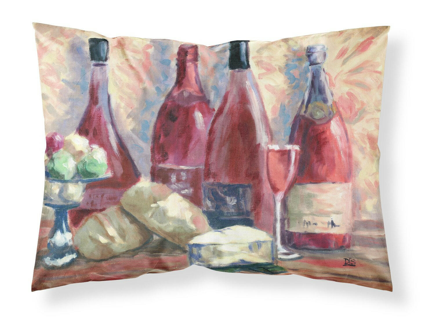 Wine and Cheese by David Smith Standard Pillowcase Lightweight Super Soft Easy Care Decorative Artwork Pillowcase, Standard