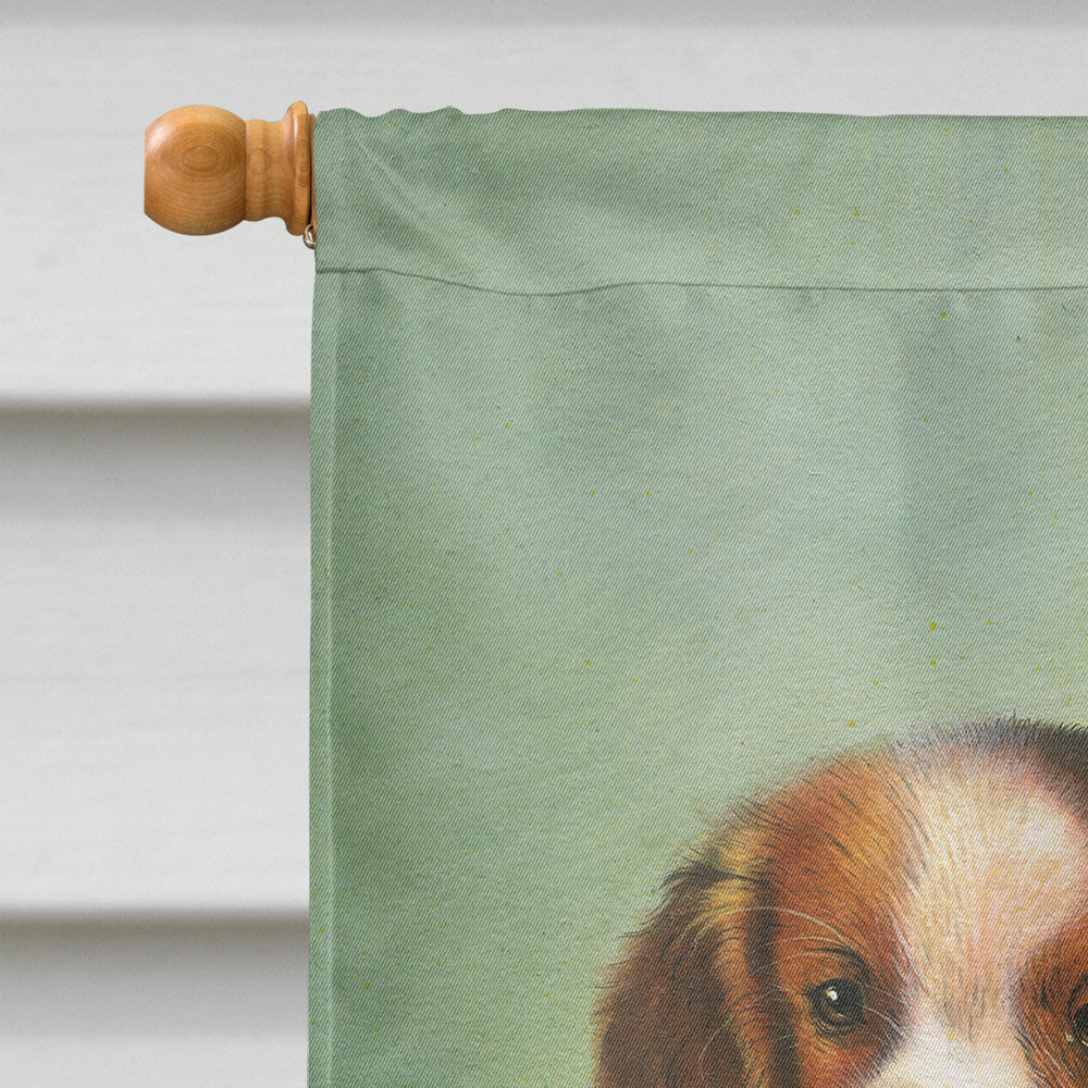 Cavalier Spaniels and Christmas Presents House Flag 28x40 Porch Sleeve Pole Decorative Outside Yard Banner Artwork Wall Hanging, Polyester