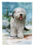 Old English Sheepdog by Don Squires House Flag 28x40 Porch Sleeve Pole Decorative Outside Yard Banner Artwork Wall Hanging, Polyester