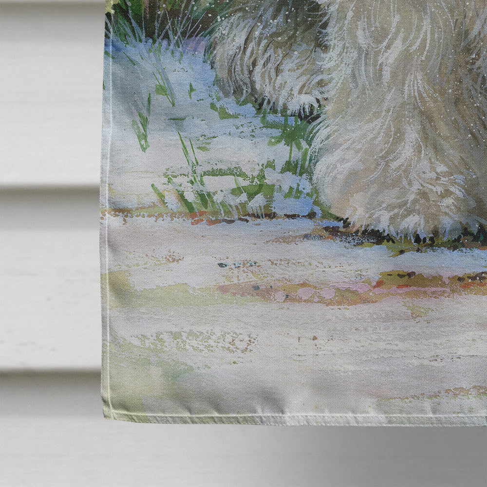 Old English Sheepdog by Don Squires House Flag 28x40 Porch Sleeve Pole Decorative Outside Yard Banner Artwork Wall Hanging, Polyester