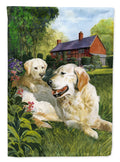 Yellow Labradors by Don Squires House Flag 28x40 Porch Sleeve Pole Decorative Outside Yard Banner Artwork Wall Hanging, Polyester