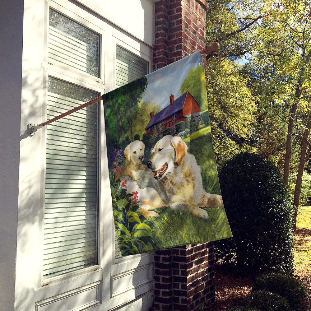 Yellow Labradors by Don Squires House Flag 28x40 Porch Sleeve Pole Decorative Outside Yard Banner Artwork Wall Hanging, Polyester