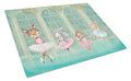 Cutting Board Tempered Glass Kitchen Cutting Surface, Heat Resistant Chopping, Non-Slip Feet, Food Prep & Serving