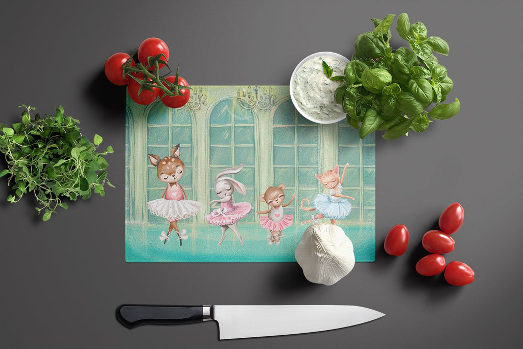 Cutting Board Tempered Glass Kitchen Cutting Surface, Heat Resistant Chopping, Non-Slip Feet, Food Prep & Serving