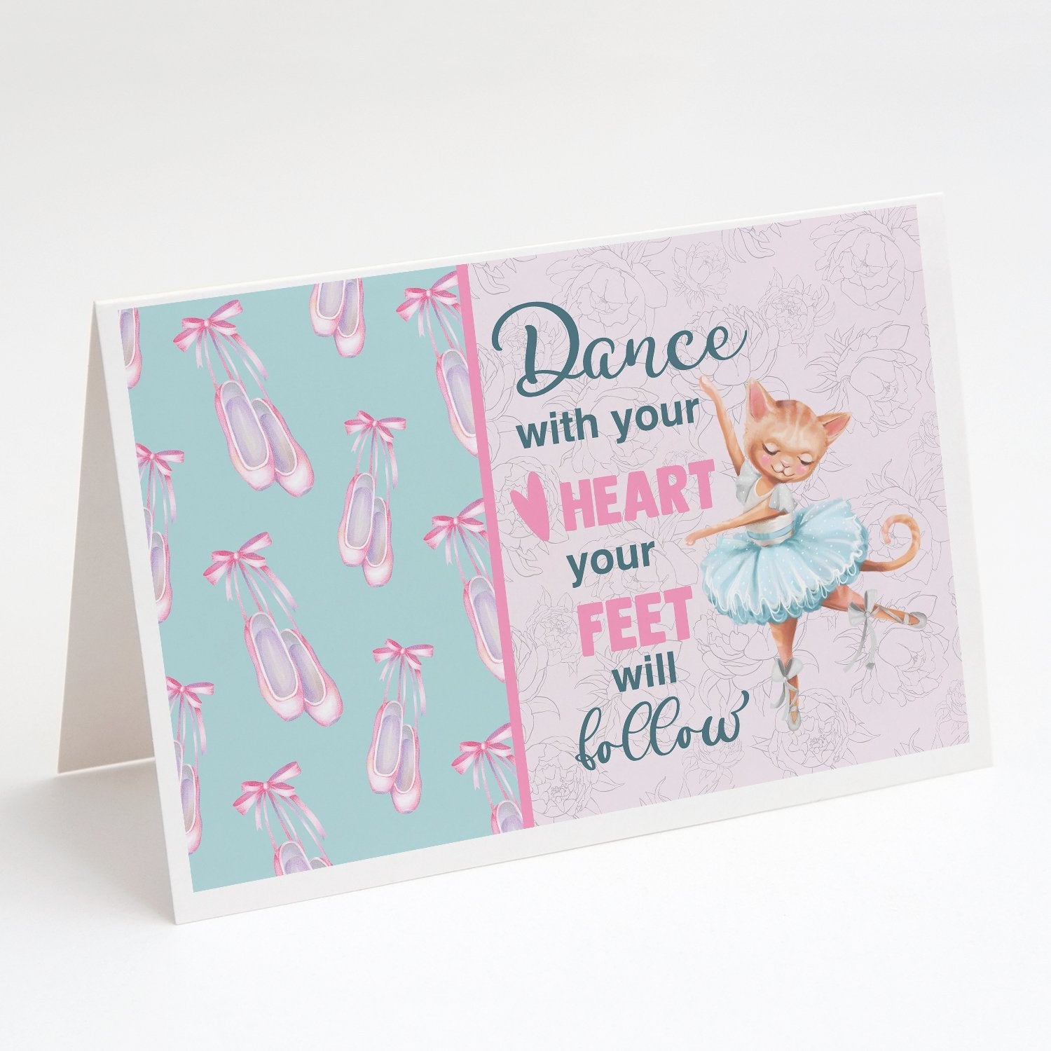 Greeting Cards Pack of 8 Blank Cards with Envelopes Whimsical A7 Size 5x7