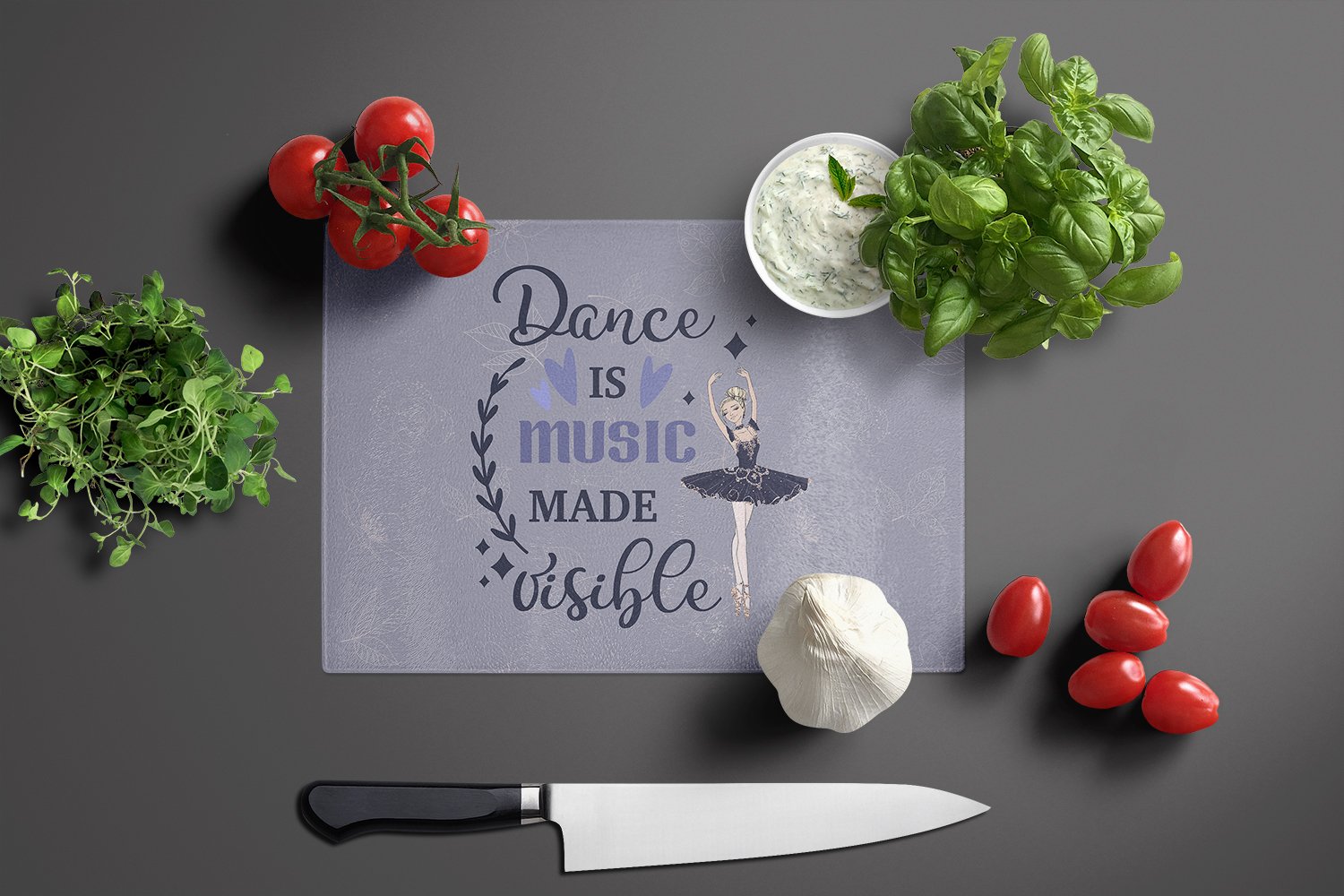 Cutting Board Tempered Glass Kitchen Cutting Surface, Heat Resistant Chopping, Non-Slip Feet, Food Prep & Serving