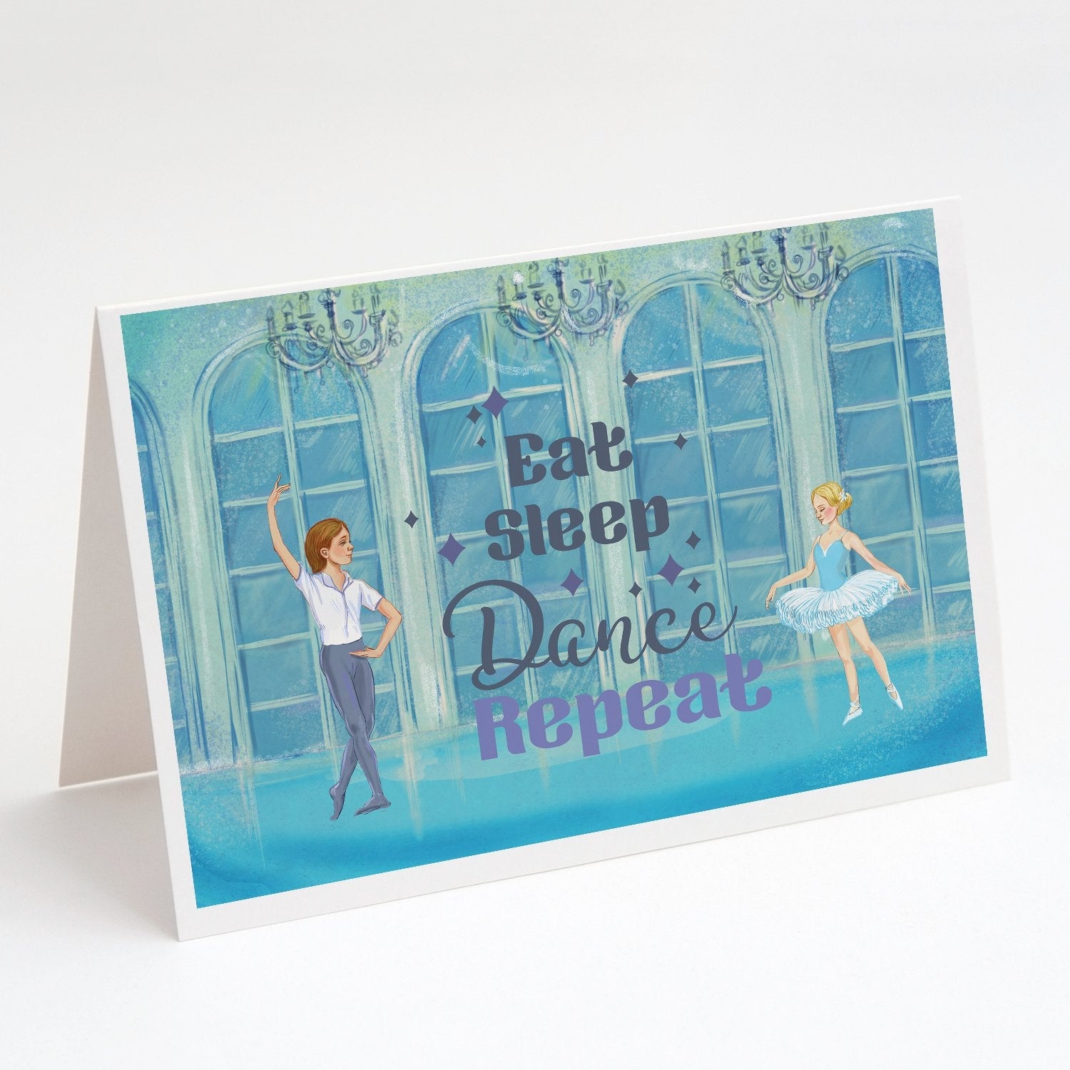 Greeting Cards Pack of 8 Blank Cards with Envelopes Whimsical A7 Size 5x7