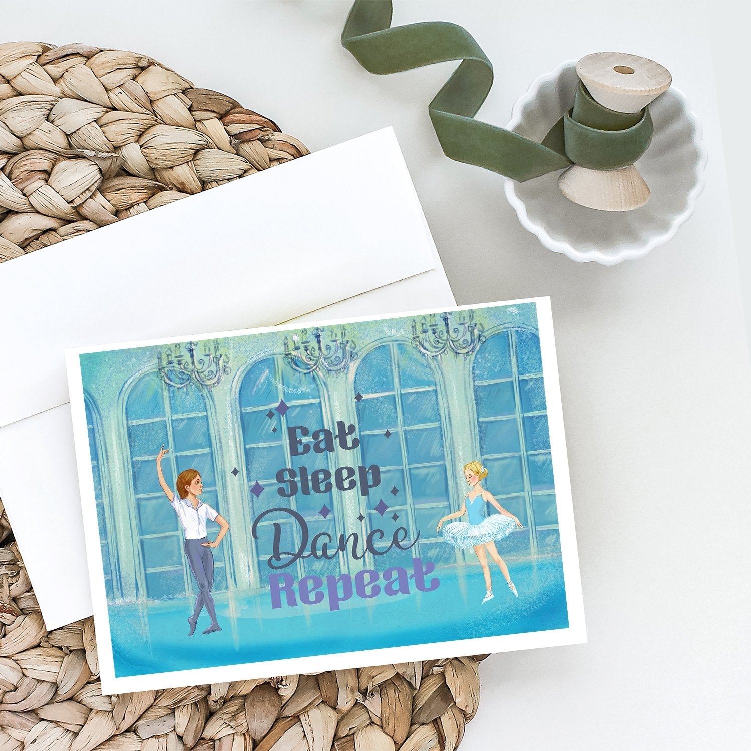 Greeting Cards Pack of 8 Blank Cards with Envelopes Whimsical A7 Size 5x7