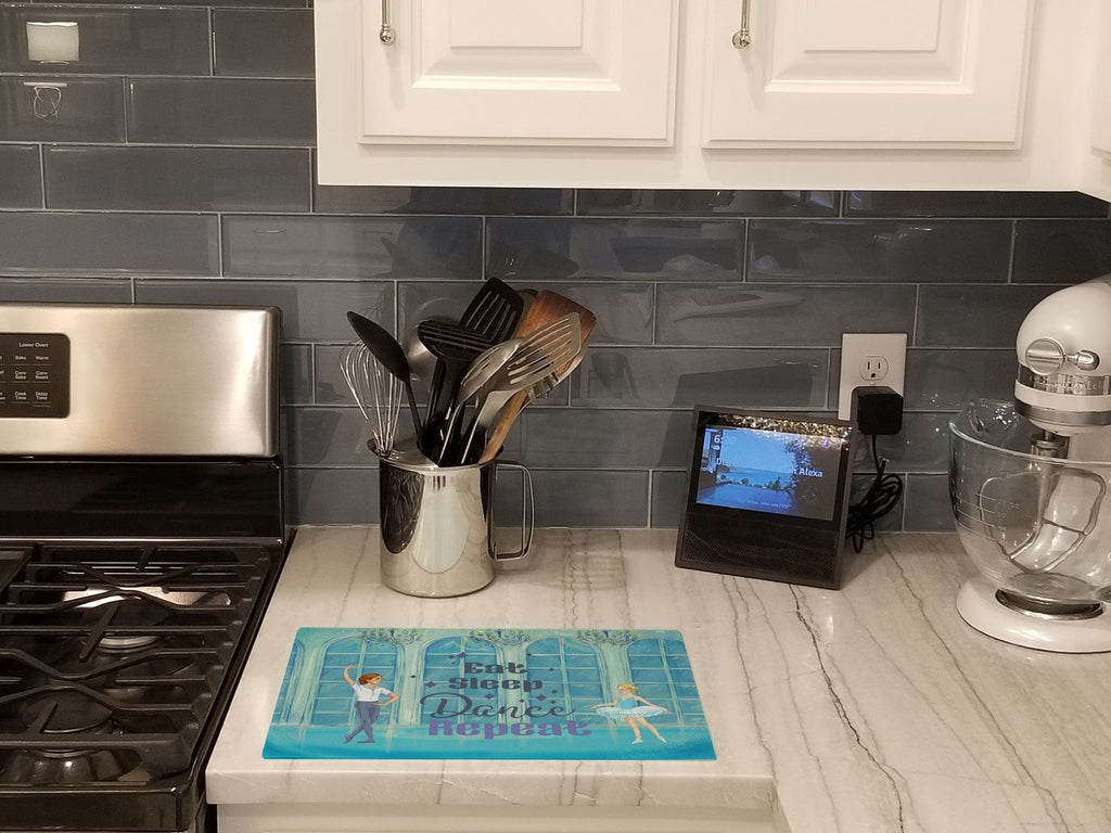 Cutting Board Tempered Glass Kitchen Cutting Surface, Heat Resistant Chopping, Non-Slip Feet, Food Prep & Serving