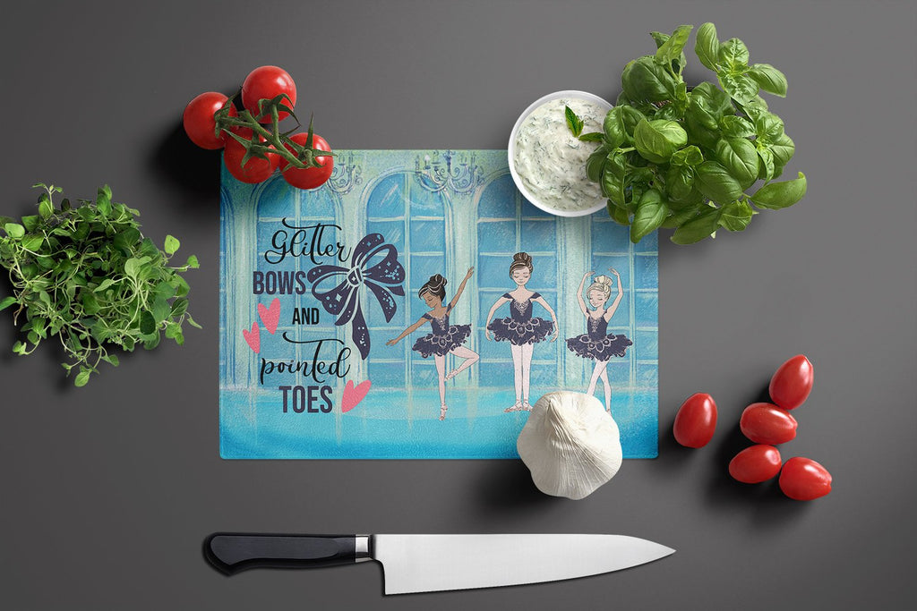 Cutting Board Tempered Glass Kitchen Cutting Surface, Heat Resistant Chopping, Non-Slip Feet, Food Prep & Serving