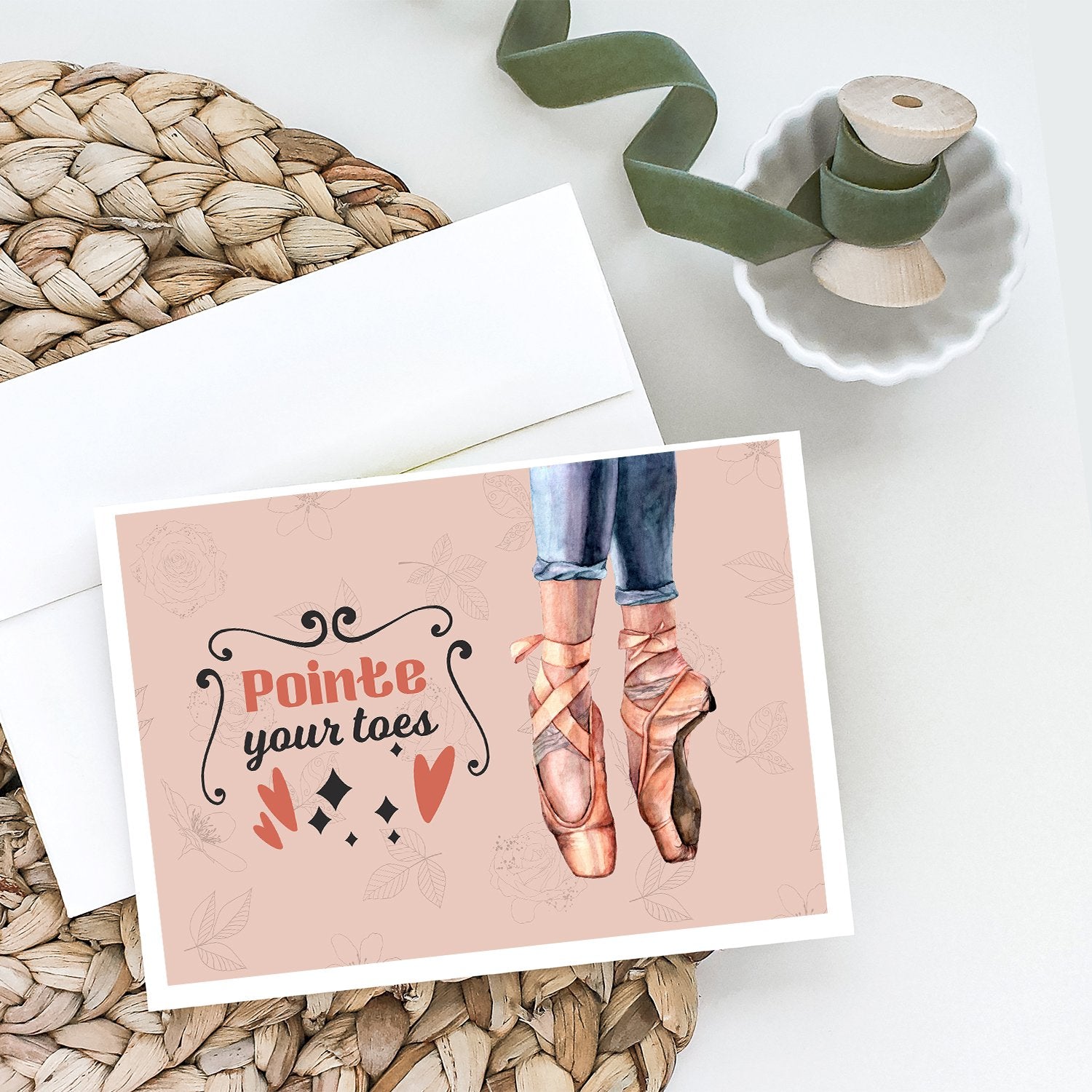 Greeting Cards Pack of 8 Blank Cards with Envelopes Whimsical A7 Size 5x7