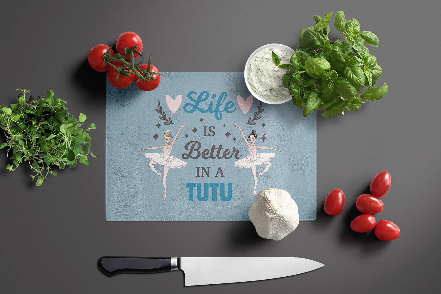 Cutting Board Tempered Glass Kitchen Cutting Surface, Heat Resistant Chopping, Non-Slip Feet, Food Prep & Serving