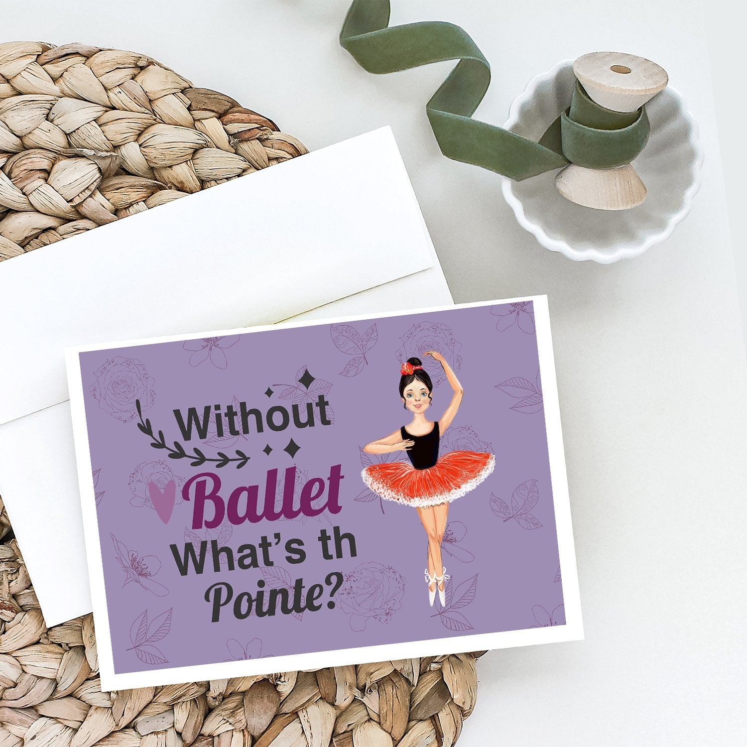 Greeting Cards Pack of 8 Blank Cards with Envelopes Whimsical A7 Size 5x7