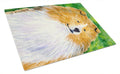 Sheltie Cutting Board Tempered Glass Kitchen Cutting Surface, Heat Resistant Chopping, Non-Slip Feet, Food Prep & Serving