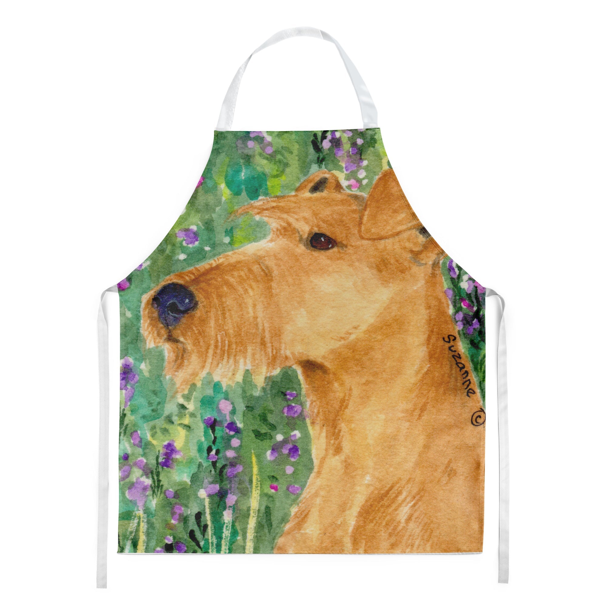 Irish Terrier Apron Cooking Kitchen Server Baking Crafts Gardening for Adult Women Men, Unisex, Large, Multicolor