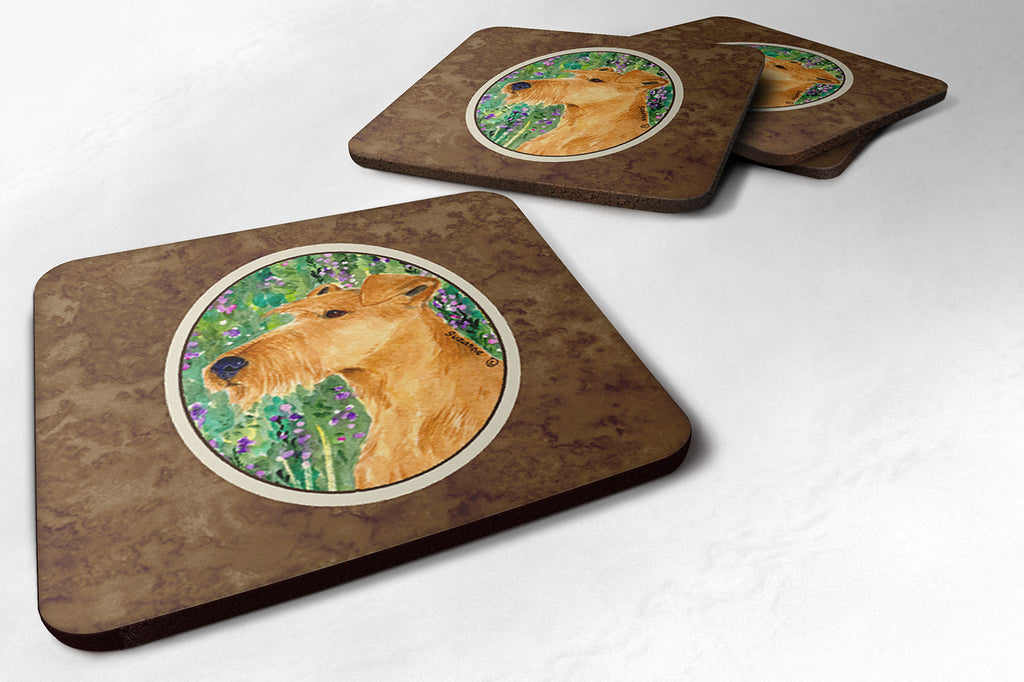 Irish Terrier Foam Coasters Set of 4 Cup Coasters for Indoor Outdoor, Tabletop Protection, Anti Slip, Mouse pad Material