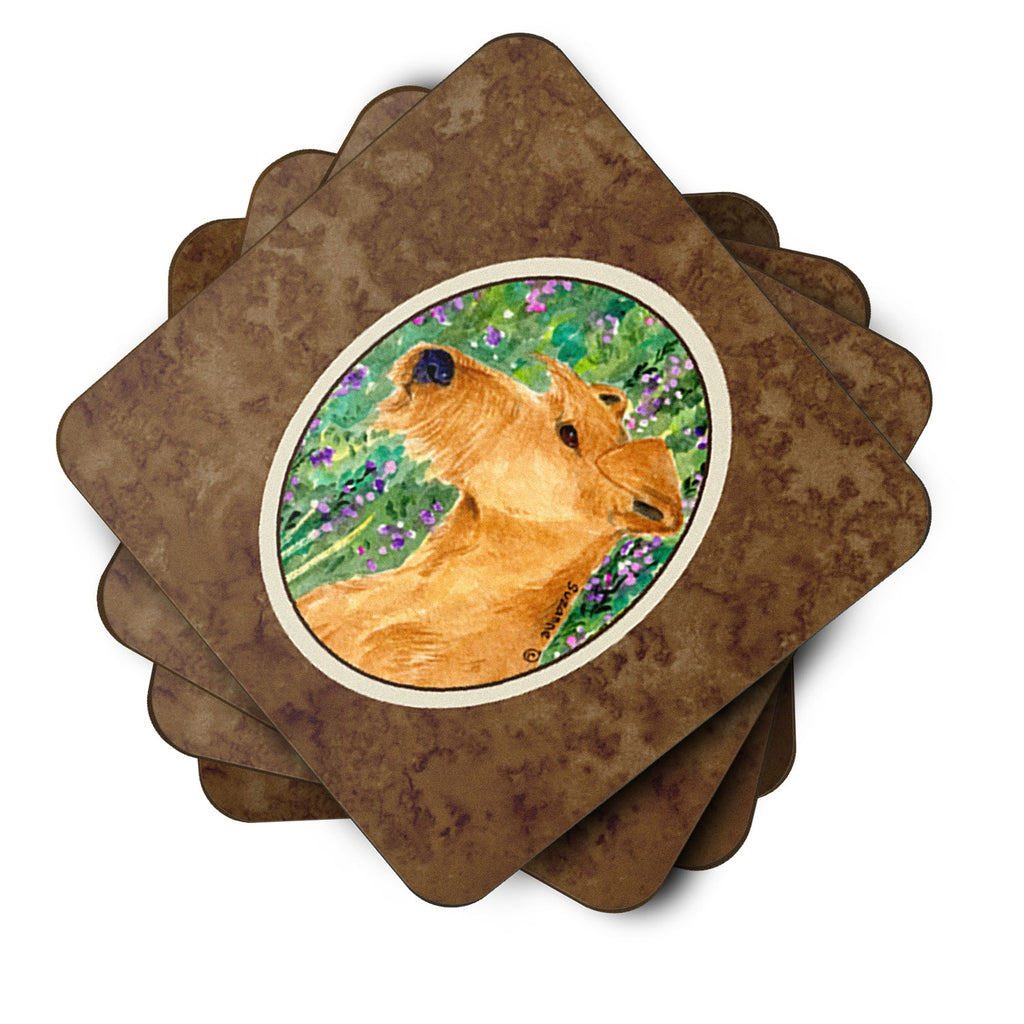 Irish Terrier Foam Coasters Set of 4 Cup Coasters for Indoor Outdoor, Tabletop Protection, Anti Slip, Mouse pad Material