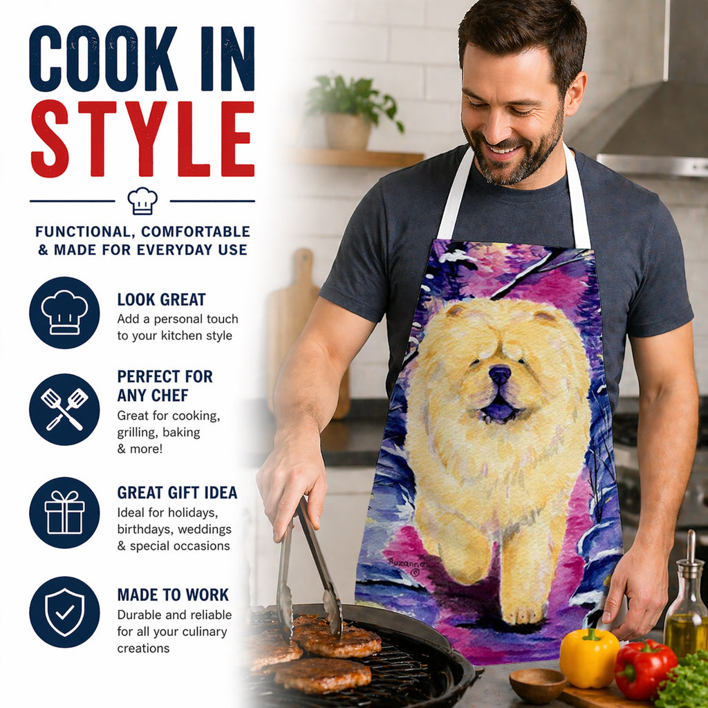 Chow Chow Apron Cooking Kitchen Server Baking Crafts Gardening for Adult Women Men, Unisex, Large, Multicolor