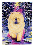 Chow Chow House Flag 28x40 Porch Sleeve Pole Decorative Outside Yard Banner Artwork Wall Hanging, Polyester