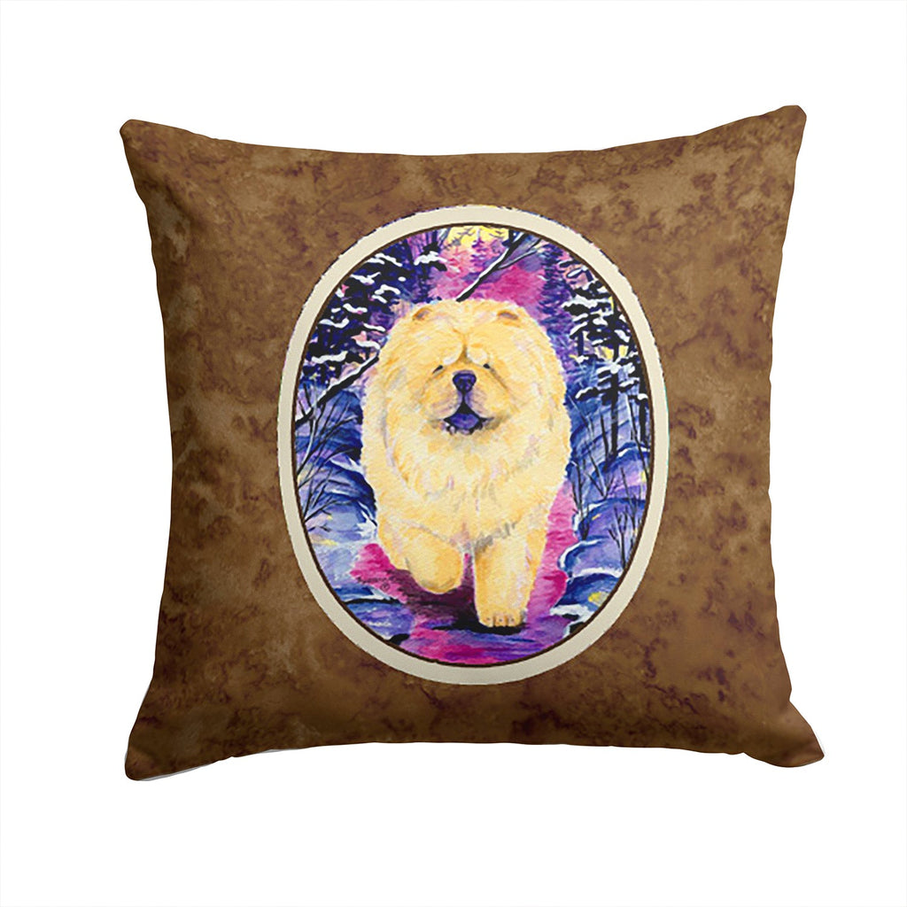 Chow Chow Decorative Throw Pillow 14x14 Indoor Outdoor Accent Cushion, Fabric Cover with Insert for Sofa, Bed, Porch & Living Room