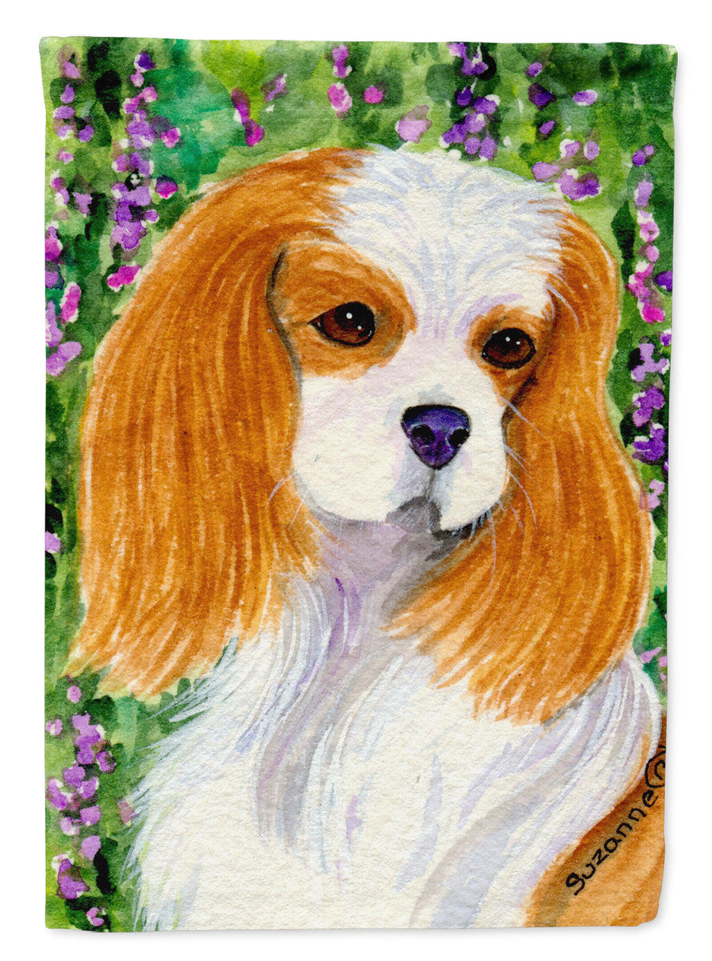 Cavalier Spaniel House Flag 28x40 Porch Sleeve Pole Decorative Outside Yard Banner Artwork Wall Hanging, Polyester